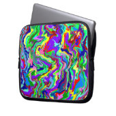 Psychedelische Krawatten-Laptop-Tasche Laptopschutzhülle (Vorderseite Links)