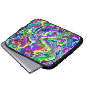 Psychedelische Krawatten-Laptop-Tasche Laptopschutzhülle (Vorne Knopf)