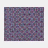 Psychedelische Kreise Fleecedecke (Vorderseite (Horizontal))