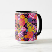 psychedelische Kreise Kaffeetasse (VorderseiteRechts)