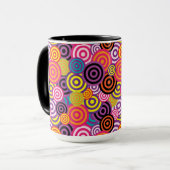 psychedelische Kreise Kaffeetasse (Vorderseite Links)