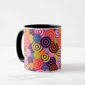 psychedelische Kreise Kaffeetasse (Vorderseite Links)