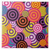 psychedelische Kreise Keramik Fliese (Vorderseite)