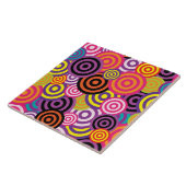 psychedelische Kreise Keramik Fliese (Seite)