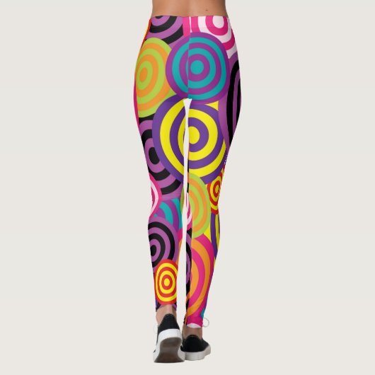 psychedelische Kreise Leggings (Rückseite)