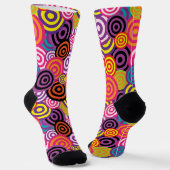 psychedelische Kreise Socken (Gewinkelt)