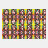 Psychedelische Kriegerfrau Geschenkpapier Set (Vorderseite 2)