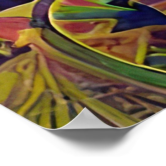 Psychedelische Kunst, DMT-Kunstwerke, surreale Lan Poster (Ecke)