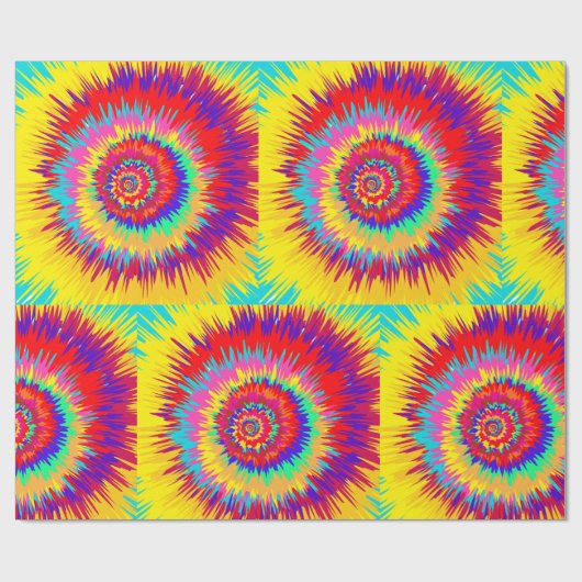 Psychedelische Kunst Geschenkpapier (Flach)