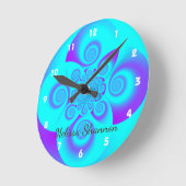Psychedelische Kunst Runde Wanduhr (Winkel)
