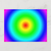 Psychedelische Kunstgeschenke: Funky Rainbow Circl Postkarte (Vorderseite)