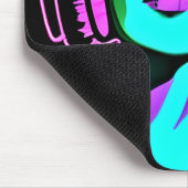 Psychedelische Lady in Kopfhörern Mousepad (Ecke)