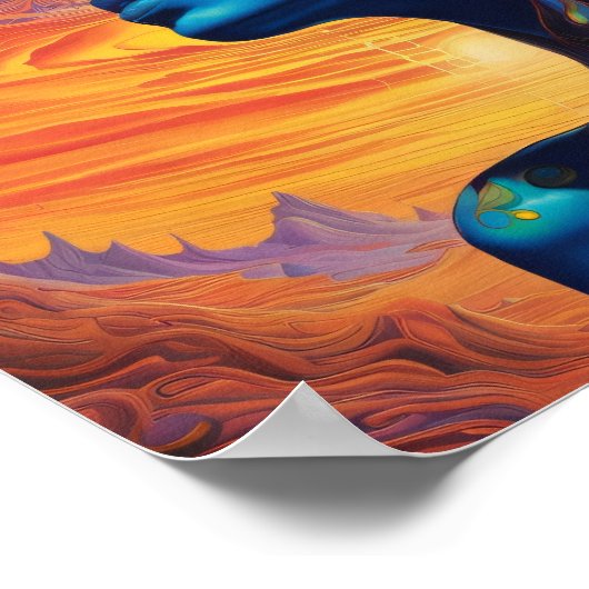 Psychedelische Lady Poster (Ecke)