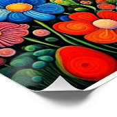 Psychedelische Landschaft mit Fluss 1 Poster (Ecke)