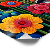 Psychedelische Landschaft mit Fluss 2 Poster (Ecke)