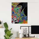 Psychedelische Landschaft Poster (Heimbüro)