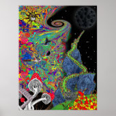 Psychedelische Landschaft Poster (Vorne)