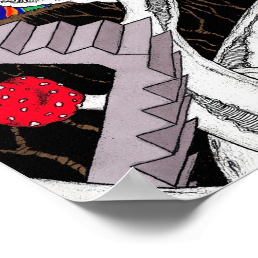 Psychedelische Landschaft Poster (Ecke)