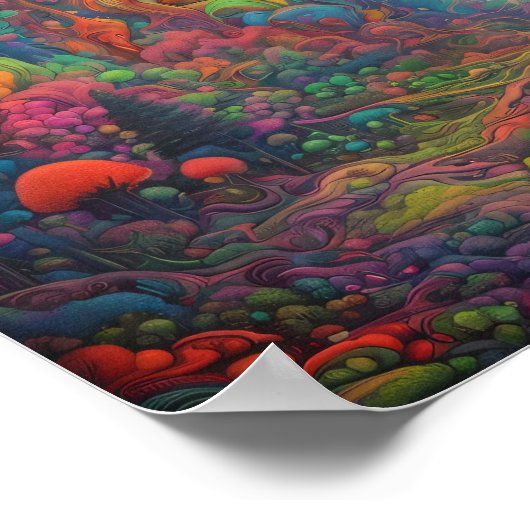 Psychedelische Landschaft Poster (Ecke)