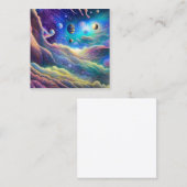 Psychedelische Landschaft Quadratische Visitenkarte (Vorne/Hinten)