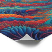 Psychedelische Landschaftsreise Poster (Ecke)