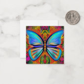Psychedelische, lebendige Farben Butterfly-Malerei Mitteilungskarte (Vorderseite/Rückseite Beispiel)