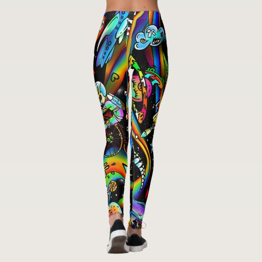 Psychedelische Leggings (Rückseite)
