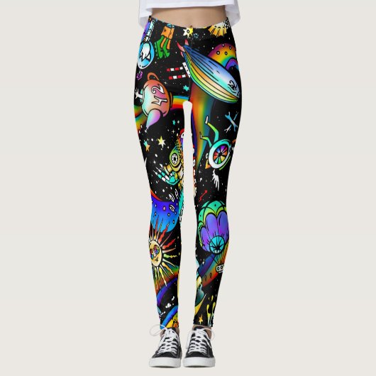 Psychedelische Leggings (Vorderseite)