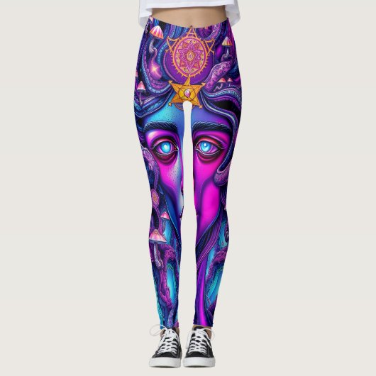 Psychedelische Leggings (Vorderseite)