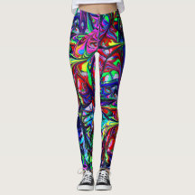 Psychedelische Leggings - farbenfrohe DYE-Leggings