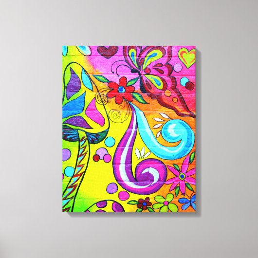 Psychedelische Leinwand des Hippie-Schmetterlings (Vorderseite)