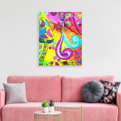Psychedelische Leinwand des Hippie-Schmetterlings (Insitu (Wohnzimmer))