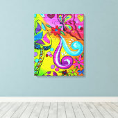 Psychedelische Leinwand des Hippie-Schmetterlings (Insitu (Holzboden))