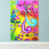 Psychedelische Leinwand des Hippie-Schmetterlings (Insitu (Holzboden))
