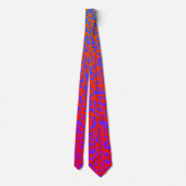Psychedelische Leopardenprint-Krawatte Krawatte (Rückseite)