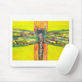 Psychedelische Libelle im Paradies Mousepad (Mit Mouse)