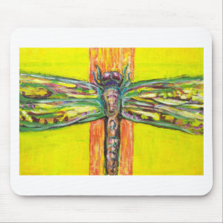 Psychedelische Libelle im Paradies Mousepad