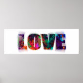 Psychedelische Liebe bunt Typografy Poster Art (Vorne)