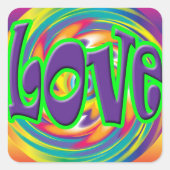 Psychedelische Liebe Hippie Stickers (Vorderseite)