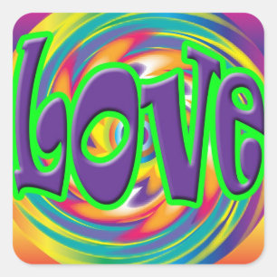Psychedelische Liebe Hippie Stickers