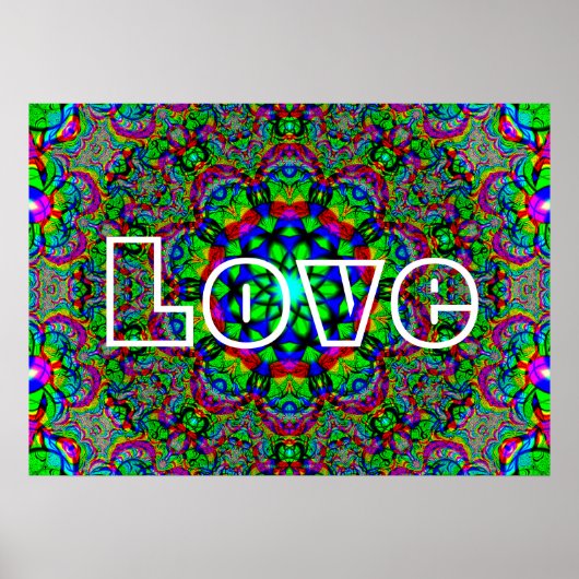 Psychedelische Liebe Poster (Vorne)