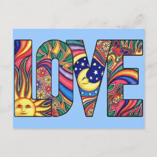 Psychedelische Liebe Postkarte
