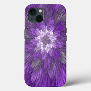Psychedelische Lila Blume Abstraktes Fraktal Kunst Case-Mate iPhone Hülle
