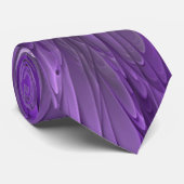 Psychedelische Lila Blume Abstraktes Fraktal Kunst Krawatte (Gerollt)