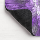 Psychedelische Lila Blume Abstraktes Fraktal Kunst Mousepad (Ecke)