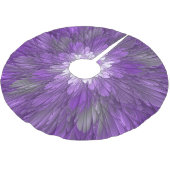Psychedelische Lila Blume Abstraktes Fraktal Kunst Polyester Weihnachtsbaumdecke (Schrägansicht)