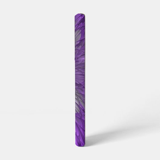 Psychedelische Lila Blume Abstraktes Fraktal Kunst Samsung Galaxy Hülle (Linke Seite)