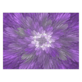 Psychedelische Lila Blume Abstraktes Fraktal Kunst Tischdecke (Vorderseite (Horizontal))