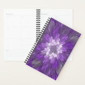 Psychedelische lila Blumen-Abstract-Fraktal-Kunst Planer (Anzeige)