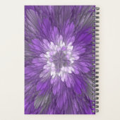 Psychedelische lila Blumen-Abstract-Fraktal-Kunst Planer (Rückseite)